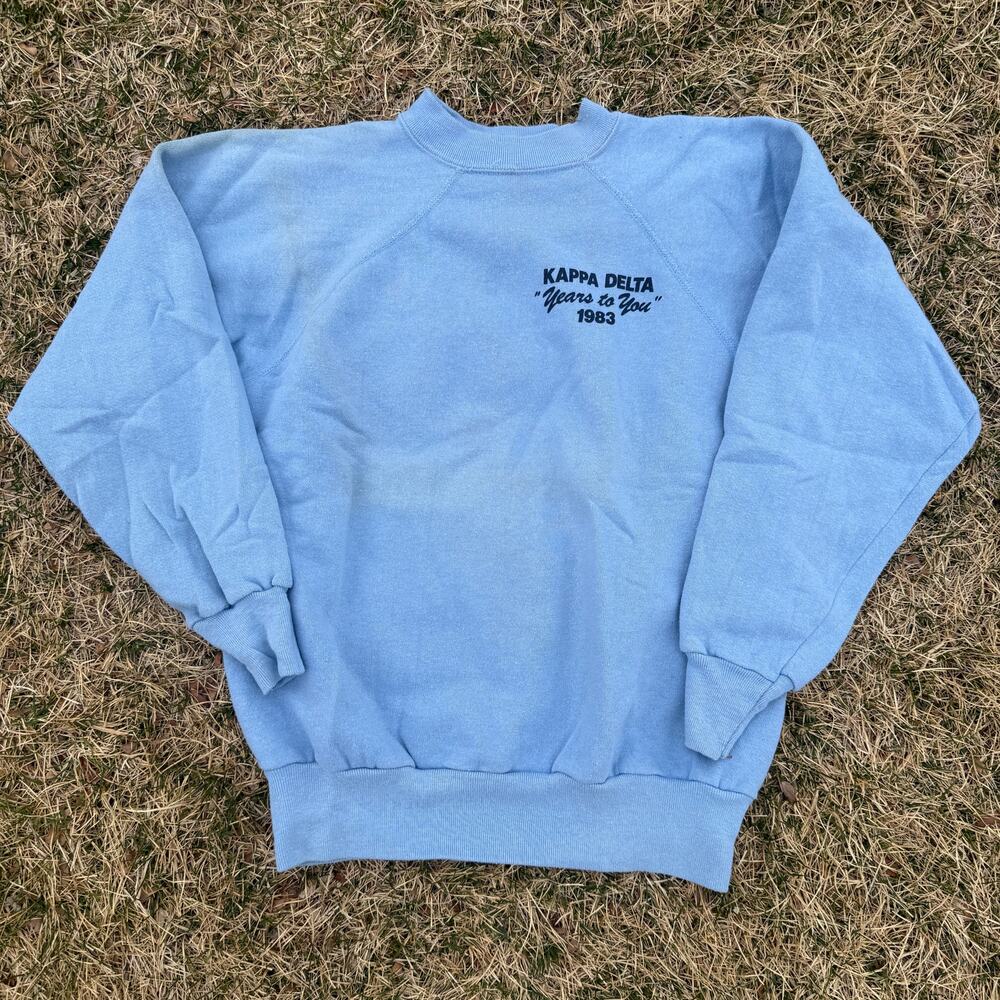 Women's Vintage 1983 Kappa Delta Sorority Blue Crewneck Pullover Sweatshirt Sz S